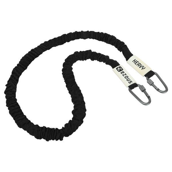 Еспандер трубчастий з карабіном у захисному рукаві RESISTANCE TUBE WITH COVER EZOUS K-05-H навантаження високе чорний K-05-H фото