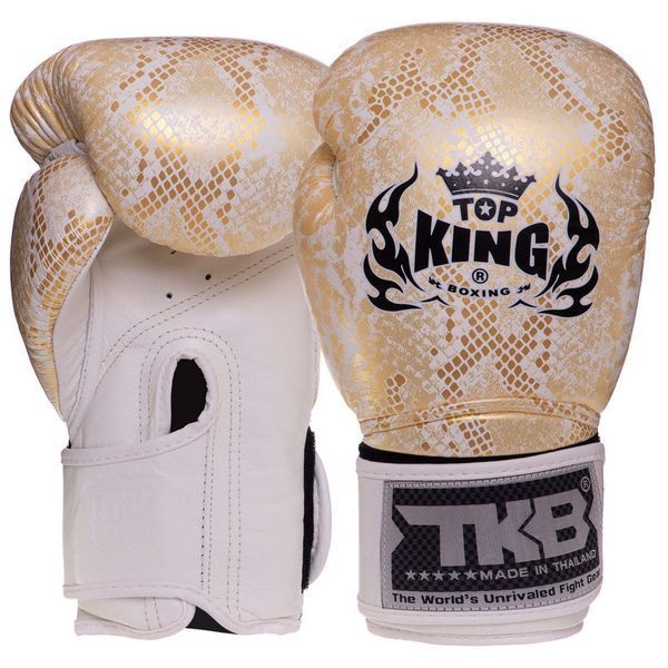 Перчатки боксерские на липучке кожаные TOP KING Super Snake TKBGSS-02 8-18унций цвета в ассортименте 8 унции TKBGSS-02 фото