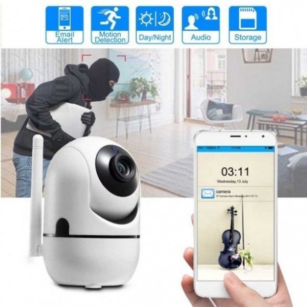 Беспроводная поворотная IP камера WiFi microSD UKC Y13G 1mp с распознаванием лиц ws78487 фото