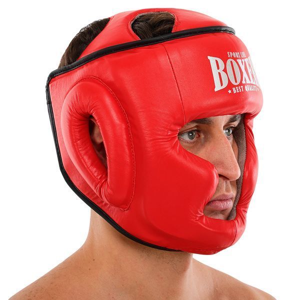 Шолом боксерський з повним захистом шкіряний BOXER NEW 2033-N М-L кольори в асортименті L 2033-N фото