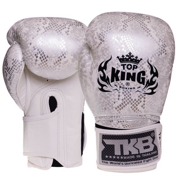 Перчатки боксерские на липучке кожаные TOP KING Super Snake TKBGSS-02 8-18унций цвета в ассортименте 8 унции TKBGSS-02 фото