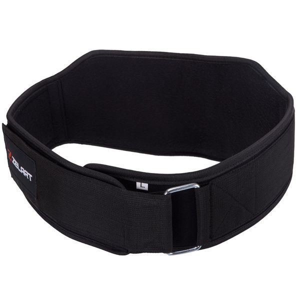 Пояс атлетичний текстильний Zelart SB-165428 спинка-14см розмір XS-XXL чорний SB-165428 фото