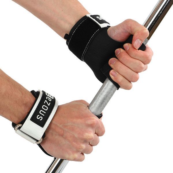 Накладки для подтягивания и тяги HAND GRIPS STRONG FRICTION EZOUS D-12 2шт черный-белый D-12 фото