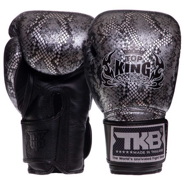 Перчатки боксерские на липучке кожаные TOP KING Super Snake TKBGSS-02 8-18унций цвета в ассортименте 8 унции TKBGSS-02 фото