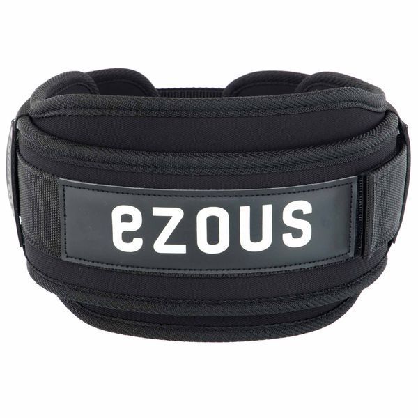 Пояс атлетический текстильный EZOUS TRAINING BELT O-04 спинка-14см размер S-L черный O-04 фото