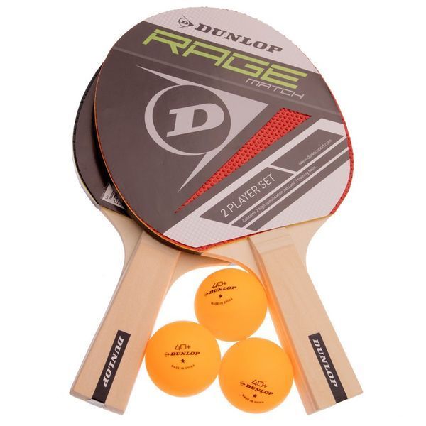 Набір для настільного тенісу DUNLOP D TT AC RAGE MATCH MT-679211 2 ракетки 3 м'яча MT-679211 фото