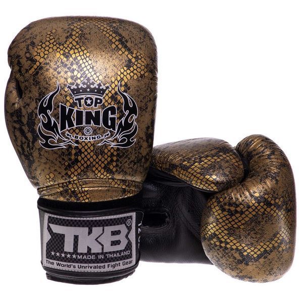 Перчатки боксерские на липучке кожаные TOP KING Super Snake TKBGSS-02 8-18унций цвета в ассортименте 8 унции TKBGSS-02 фото