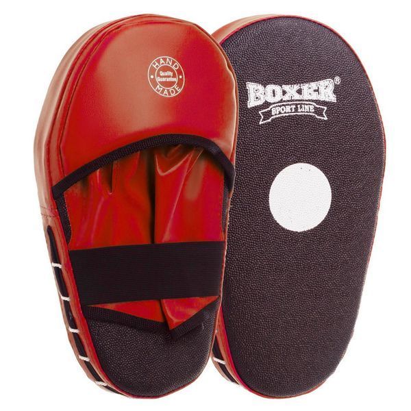 Лапа боксерська пряма подовжена тренувальна Кірза BOXER 2008-01 38х18х4,5см 2штуки кольори в асортименті 2008-01 фото