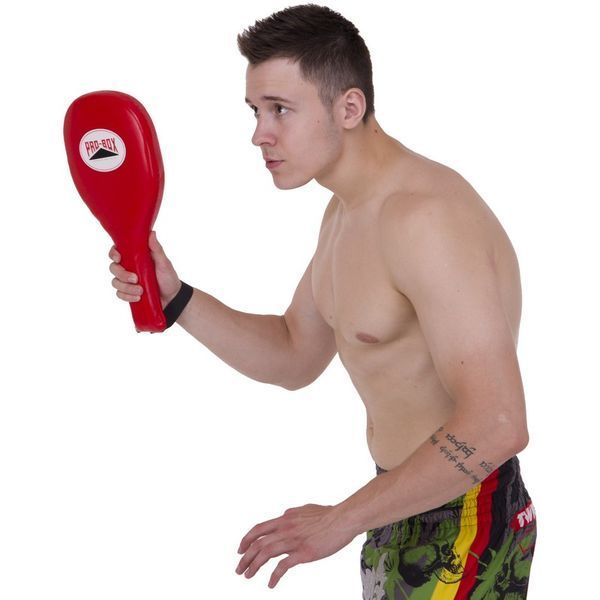 Ракетка хлопушка для тхэквондо одинарная кожаная PRO-BOX BO-0590 1шт цвета в асcортименте BO-0590 фото