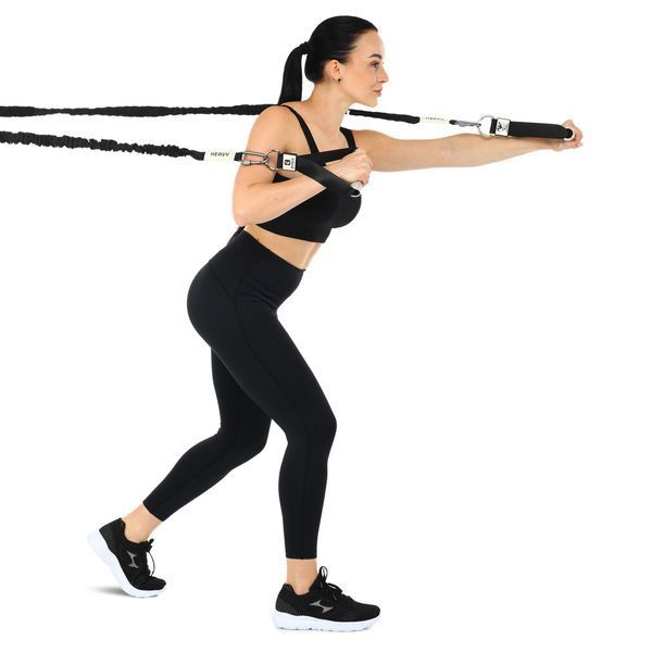 Еспандер трубчастий з карабіном у захисному рукаві RESISTANCE TUBE WITH COVER EZOUS K-05-H навантаження високе чорний K-05-H фото