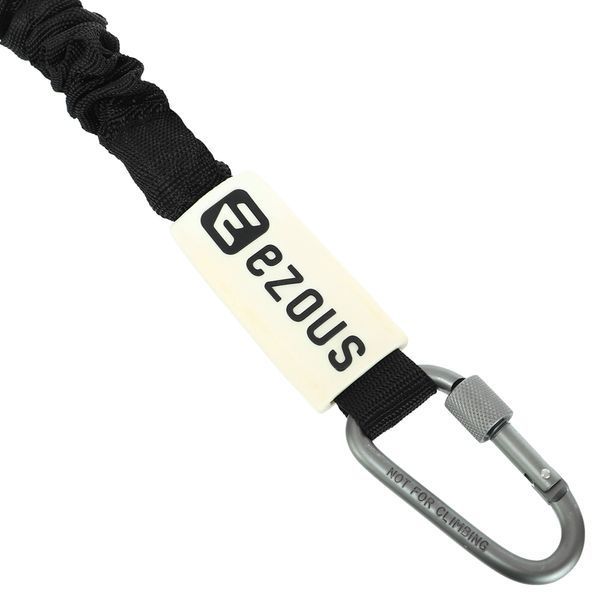 Еспандер трубчастий з карабіном у захисному рукаві RESISTANCE TUBE WITH COVER EZOUS K-05-H навантаження високе чорний K-05-H фото