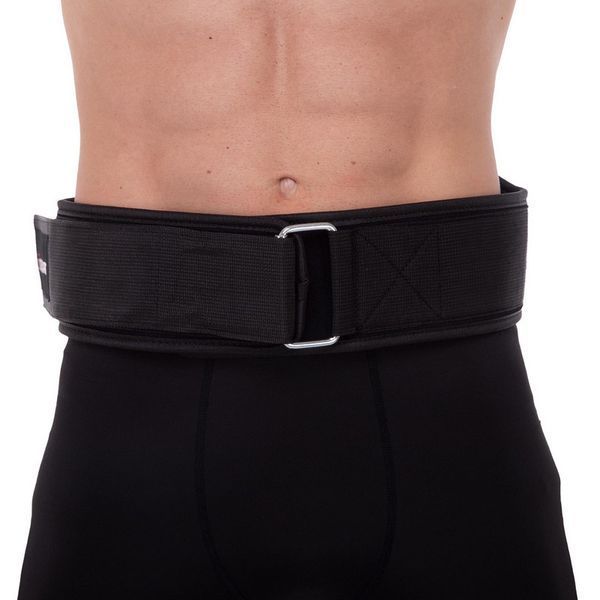 Пояс атлетичний текстильний Zelart SB-165428 спинка-14см розмір XS-XXL чорний SB-165428 фото