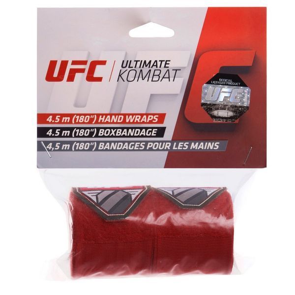 Бинты боксерские хлопок с эластаном 2штуки UFC Contender UHK-69770 4,5м красный UHK-69770 фото