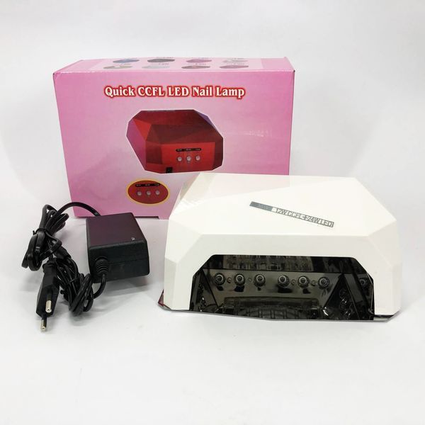 Сушилка для ногтей UV LAMP CCF+LED, Сушилка обычного ногтей, Портативная сушилка для ногтей. Цвет: белый ws17165-1 фото