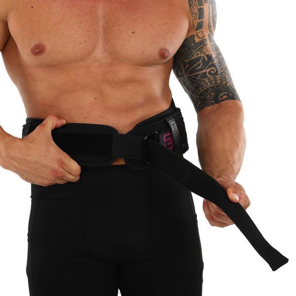 Пояс атлетический текстильный EZOUS TRAINING BELT O-04 спинка-14см размер S-L черный O-04 фото