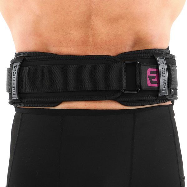 Пояс атлетический текстильный EZOUS TRAINING BELT O-04 спинка-14см размер S-L черный O-04 фото