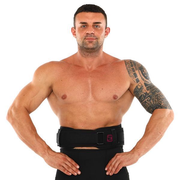 Пояс атлетический текстильный EZOUS TRAINING BELT O-04 спинка-14см размер S-L черный O-04 фото