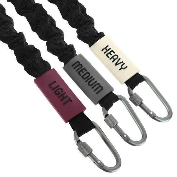 Еспандер трубчастий з карабіном у захисному рукаві RESISTANCE TUBE WITH COVER EZOUS K-05-H навантаження високе чорний K-05-H фото