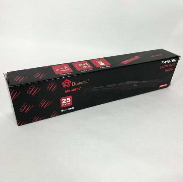 Конусна плойка для волосся DOMOTEC MS-4907, Сучасні щипці для завивки волосся. Колір: чорний ws79524-1 фото