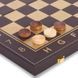 Шахматы шашки нарды 3 в 1 набор настольных игр доска из экокожи ZOOCEN L3508 размер 34x34см L3508 фото 3