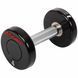 Гантель цільна професійна з поліуретановим покриттям LIFE FITNESS SC-80081-4 1шт 4кг чорний-червоний SC-80081-4 фото 1