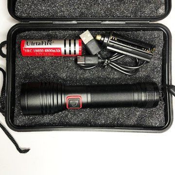 Ручной мощный фонарь X-Balog BL-P02-P50 Trexton на, зарядка USB, сверхмощный фонарик яркий качественный ws58347 фото