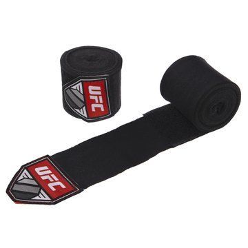 Бинты боксерские хлопок с эластаном 2штуки UFC Contender UHK-69760 4,5м черный UHK-69760 фото