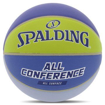 Мяч баскетбольный SPALDING ALL CONFERENCE 77394Y размер 7 синий-желтый 77394Y фото