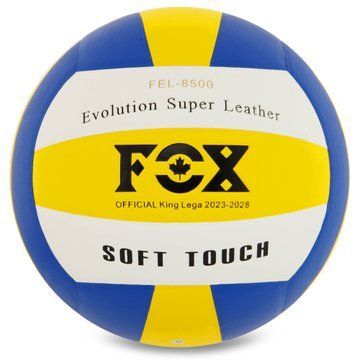 Мяч волейбольный FOX FEL-8500-VB №5 PU белый-желтый-синий FEL-8500-VB фото
