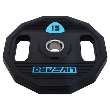 Блины диски полиуретановые 2 Handle металлическая втулка LiveUp LP8023-15 o51мм 15кг черный LP8023-15 фото