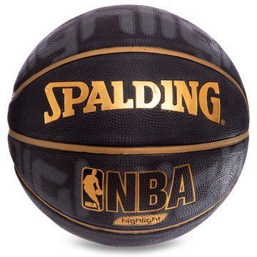 Мяч баскетбольный SPALDING NBA PLATINIUM 74634Z размер 7 черный-желтый 74634Z фото