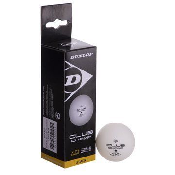 Набор мячей для настольного тенниса DUNLOP CLUB CHAMP 40+ MT-679316 3шт белый MT-679316 фото