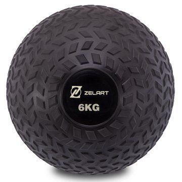 Слэмбол мяч набивной для кроссфита и фитнеса Slam Ball Zelart FI-7474-6 6кг чорний FI-7474-6 фото