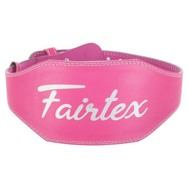 Пояс атлетичний шкіряний FAIRTEX 165086 спинка-15см розмір-S-XL рожевий 165086 фото