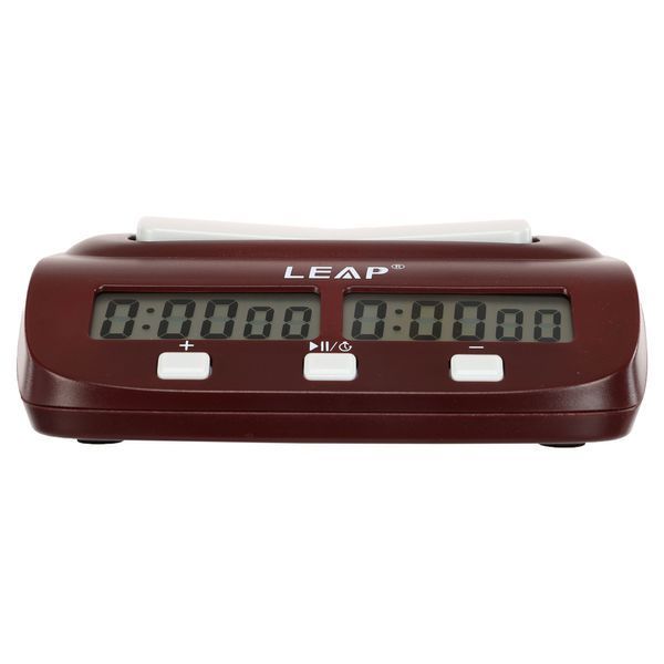 Часы шахматные электронные многофункциональные LEAP SP-Sport PQ9907 пластик 17х10 х5,5см коричневый PQ9907 фото
