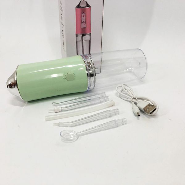 Ирригатор для чистки зубов и полости рта Oral Irrigator с аккумулятором и сменными насадками. Цвет: зеленый ws12495-2 фото