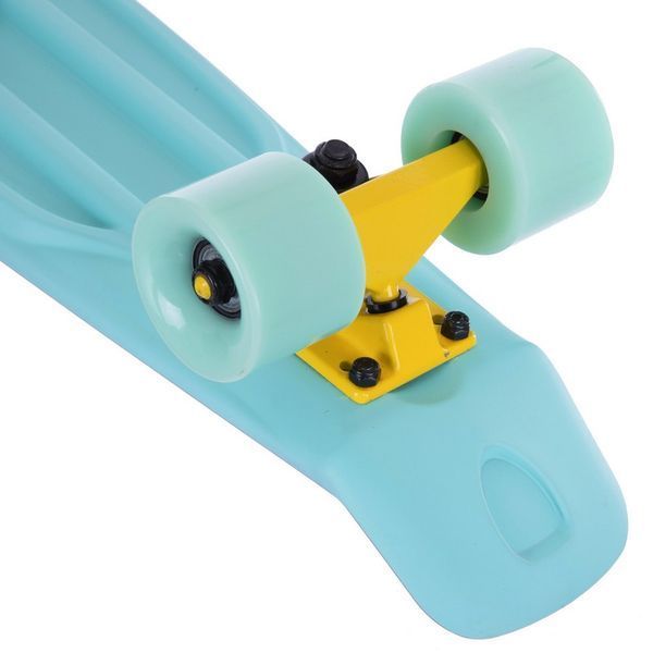 Пенни борд Penny Board круизер пластиковый RUBBER 22' RUBBER SOFT FISH SK-410-7 розовый-мятный SK-410-7 фото