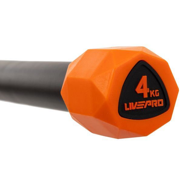 Бодибар Body Bar LiveUp LP8145-4 вес 4кг черный-красный LP8145-4 фото