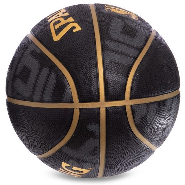 Мяч баскетбольный SPALDING NBA PLATINIUM 74634Z размер 7 черный-желтый 74634Z фото