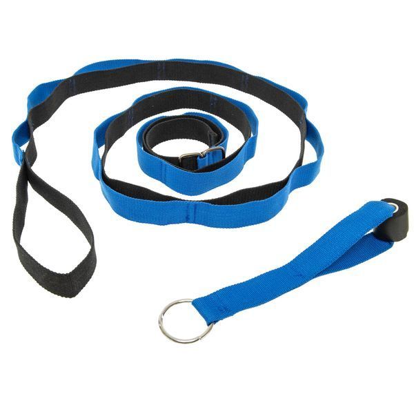 Лента стропа с петлями для растяжки Stretch Strap с дверным якорем Record FI-6907 14 петель черный-синий FI-6907 фото