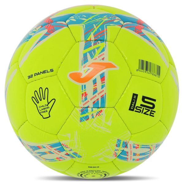 Мяч футбольный Joma DALI III 401412-920-T5№5 TPU желтый-голубой 401412-920-T5 фото