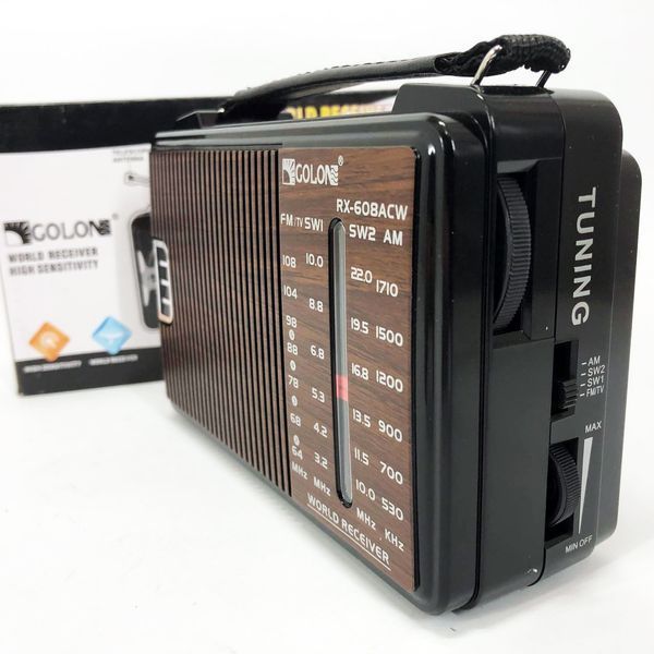 Радиоприемник GOLON RX-608 всеволновый на батарейках + поддержка USB/microSD/MP3/WMA ws32939 фото