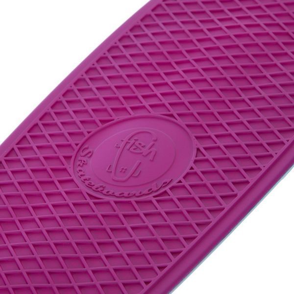 Пенни борд Penny Board круизер пластиковый RUBBER 22' RUBBER SOFT FISH SK-410-7 розовый-мятный SK-410-7 фото