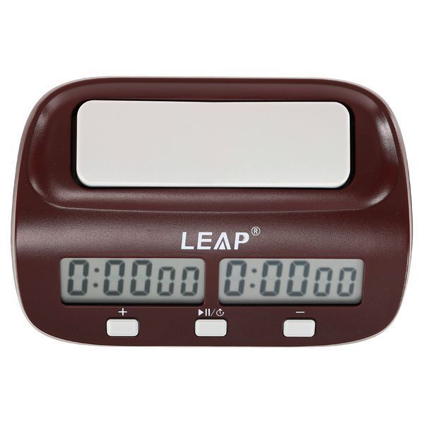 Часы шахматные электронные многофункциональные LEAP SP-Sport PQ9907 пластик 17х10 х5,5см коричневый PQ9907 фото