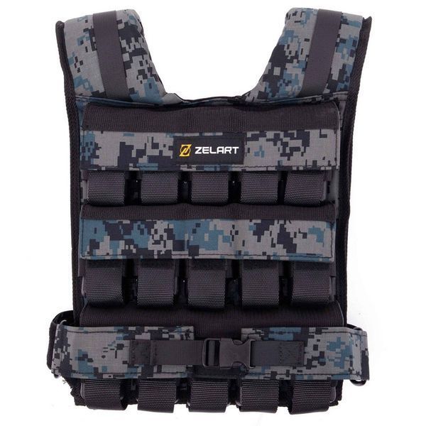 Жилет утяжелитель с регулируемым весом Zelart WEIGTH VEST TA-7817-30 вес-1-30кг камуфляж TA-7817-30 фото