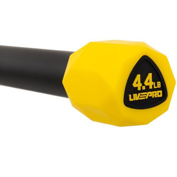 Бодибар Body Bar LiveUp LP8145-2 вес 2кг черный-желтый LP8145-2 фото