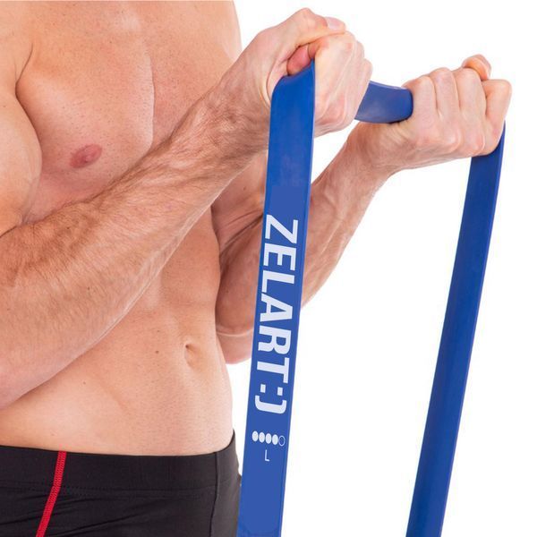 Гума петля для підтягувань та тренувань стрічка силова Zelart POWER BANDS FI-0889-4 POWER BAND 25-57кг синій FI-0889-4 фото