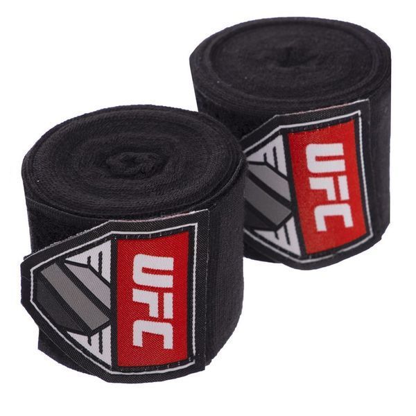 Бинты боксерские хлопок с эластаном 2штуки UFC Contender UHK-69760 4,5м черный UHK-69760 фото