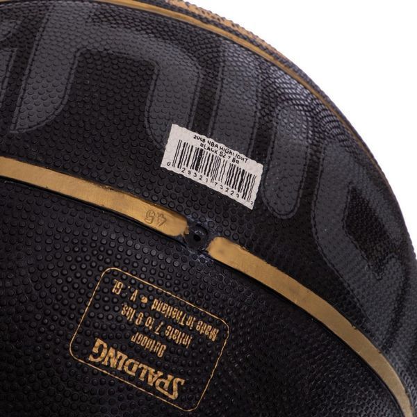Мяч баскетбольный SPALDING NBA PLATINIUM 74634Z размер 7 черный-желтый 74634Z фото