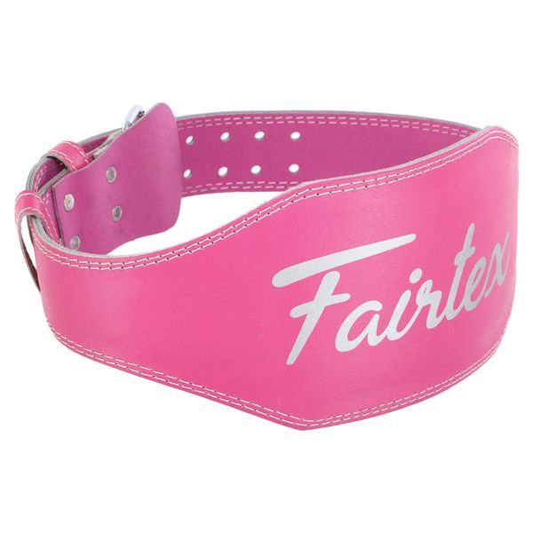 Пояс атлетичний шкіряний FAIRTEX 165086 спинка-15см розмір-S-XL рожевий 165086 фото